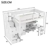 Flieks Etagenbett 90x200cm mit Kleiderschrank, Hochbett Produktbild-Vorschau 7