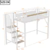 Lit mezzanine métallique Sweiko 90 x 200 cm, encadrement de Voir les images du produit 11