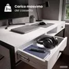 Scrivania industriale per computer Bianca ELONIS 123 cm 2 Anteprima dell’immagine prodotto 6