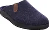 A single blue slipper with a brown accent is shown against a white background. Voir les images du produit