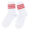 Damen Basic Socken aus Baumwolle Drei Ringel Weiß Größe Produktbild-Vorschau 1