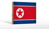Holzschild Flagge Nordkorea 18x12 cm North Korea Vintage Produktbild-Vorschau 1