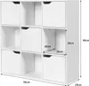 COSTWAY Bücherregal mit 9 Fächer & 5 Türen, Standregal Produktbild-Vorschau 3