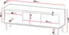 A diagram of a TV stand with dimensions indicated. Náhled obrázku produktu