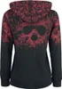 Rock Rebel by EMP Damen schwarze Kapuzenjacke mit rotem Produktbild-Vorschau 2