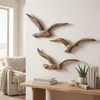 3er Set Wanddekoration Möwen Holz Braun Wandbild Maritim Produktbild-Vorschau 1