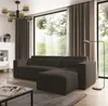 Ecksofa Schlafsofa WALDO Stoff Brooklyn Schwarz-Hell Produktbild-Vorschau 1