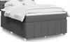 vidaXL Boxspringbett mit Matratze Dunkelgrau 140x190 cm Produktbild-Vorschau 2