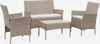 sweeek - Gartenset aus Polyrattan, 4 Plätze Moltès - Natur Produktbild-Vorschau 1