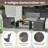 COSTWAY Polyrattan Gartenmöbel Set, Outdoor Lounge Möbel, Produktbild-Vorschau 4