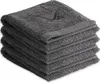 A stack of folded gray towels. Produktbild-Vorschau