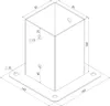 TRIBECCO® Manicotto da avvitare per pali quadrati in legno Anteprima dell’immagine prodotto 2