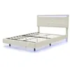 CDGlobal Polsterbett 140x200 cm mit LED-Beleuchtung und Produktbild-Vorschau 9