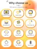 A marketing image showcasing various features of a product through icons and text. Náhled obrázku produktu