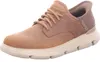 A single brown Skechers men's sneaker is shown from a side angle against a white background. Voir les images du produit
