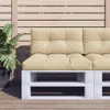 The Living Store Palettenkissen 2-tlg. Beige Stoff Produktbild-Vorschau 2