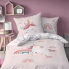 Bettwäsche Einhorn 135x200 + 80x80 cm (Unicorn) Produktbild-Vorschau 5