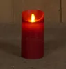 Kerze Wachs rustikal bewegliche Flamme 7,5x15 cm bordeaux Produktbild-Vorschau 1
