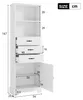 Merax Badezimmerschrank, Buffetschrank mit 3 Schubladen, Produktbild-Vorschau 4