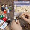 Relaxdays Holzfiguren, 100er Set, Spielfiguren zum Bemalen, Produktbild-Vorschau 3