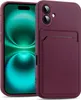 A phone case with a card slot is shown next to a phone. Produktbild-Vorschau