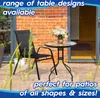 Sussex Runder Garten-Esstisch mit Glasplatte – 60 cm x 70 Produktbild-Vorschau 4