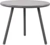 A gray round table with three legs on a white background. Podgląd zdjęcia produktu