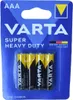 4 Stück VARTA Batterien AAA im Blister Super Heavy Duty Produktbild-Vorschau