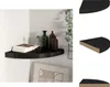 vidaXL Rohová plávajúca polica čierna 35x35x3,8 cm MDF - Náhľad obrázku produktu 1