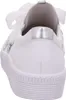 A close-up rear view of a white sneaker with a white ribbon. Produktbild-Vorschau