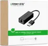 The image shows the retail packaging of a Ugreen USB to Ethernet adapter. Voir les images du produit