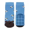 Kinder ABS-Socken aus Baumwolle Honigbär Mittelblau Größe Produktbild-Vorschau 1