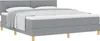 vidaXL Boxspringbett mit Kissen Hellgrau 180 x 200 cm Stoff Produktbild-Vorschau 1
