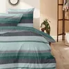 Westminster Biber Bettwäsche 135x200 Streifen grau grün Produktbild-Vorschau 4
