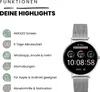 A smartwatch is shown next to a list of its features. Anteprima dell’immagine prodotto