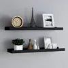 vidaXL Baguettes à tableaux 2 pcs. noir 80x9x3 cm MDF Voir les images du produit 9