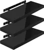WOLTU 3er-Set Wandregal, Schweberegal, Holz Board, Schwarz, Produktbild-Vorschau 1