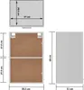 Pensile Bianco 39,5x31x60 cm Materiale a base di legno Anteprima dell’immagine prodotto 11