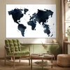 MuchoWow® Poster Weltkarte - Abstrakt - Blau 180x120 cm - Produktbild-Vorschau 3