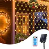 Izrielar Filet lumineux solaire 2x2M blanc chaud Chaîne de Voir les images du produit 9
