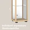 K-Möbel Vitrine en verre debout en hêtre (176x37x33cm) avec Voir les images du produit 14