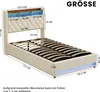 okwish polštářová postel 140×200 cm s LED osvětlením, USB a Náhled obrázku produktu 6