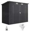 Gerätehaus Stahl Geräteschuppen Doppeltür 249x121x166/183 Produktbild-Vorschau 1
