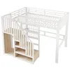 Flieks Etagenbett 140x200cm mit Treppe und Led, Jugendbett Produktbild-Vorschau 11