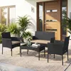 COSTWAY Polyrattan Gartenmöbel Set, Outdoor Gartengarnitur, Produktbild-Vorschau 2