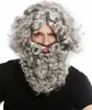 WIG ME UP Perücke Bart Vollbart Grau Prophet Magier Produktbild-Vorschau 2