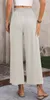 ASKSA Damen Leinenhose Sommer Hohe Taille Leichte Capri Produktbild-Vorschau 4
