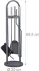 Relaxdays Kaminbesteck modern, 5 teilige Kamingarnitur, Produktbild-Vorschau 4