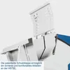Close-up of a machine's protective flap and mechanism. Produktbild-Vorschau