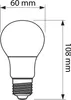 A diagram showing the dimensions of a light bulb. Anteprima dell’immagine prodotto